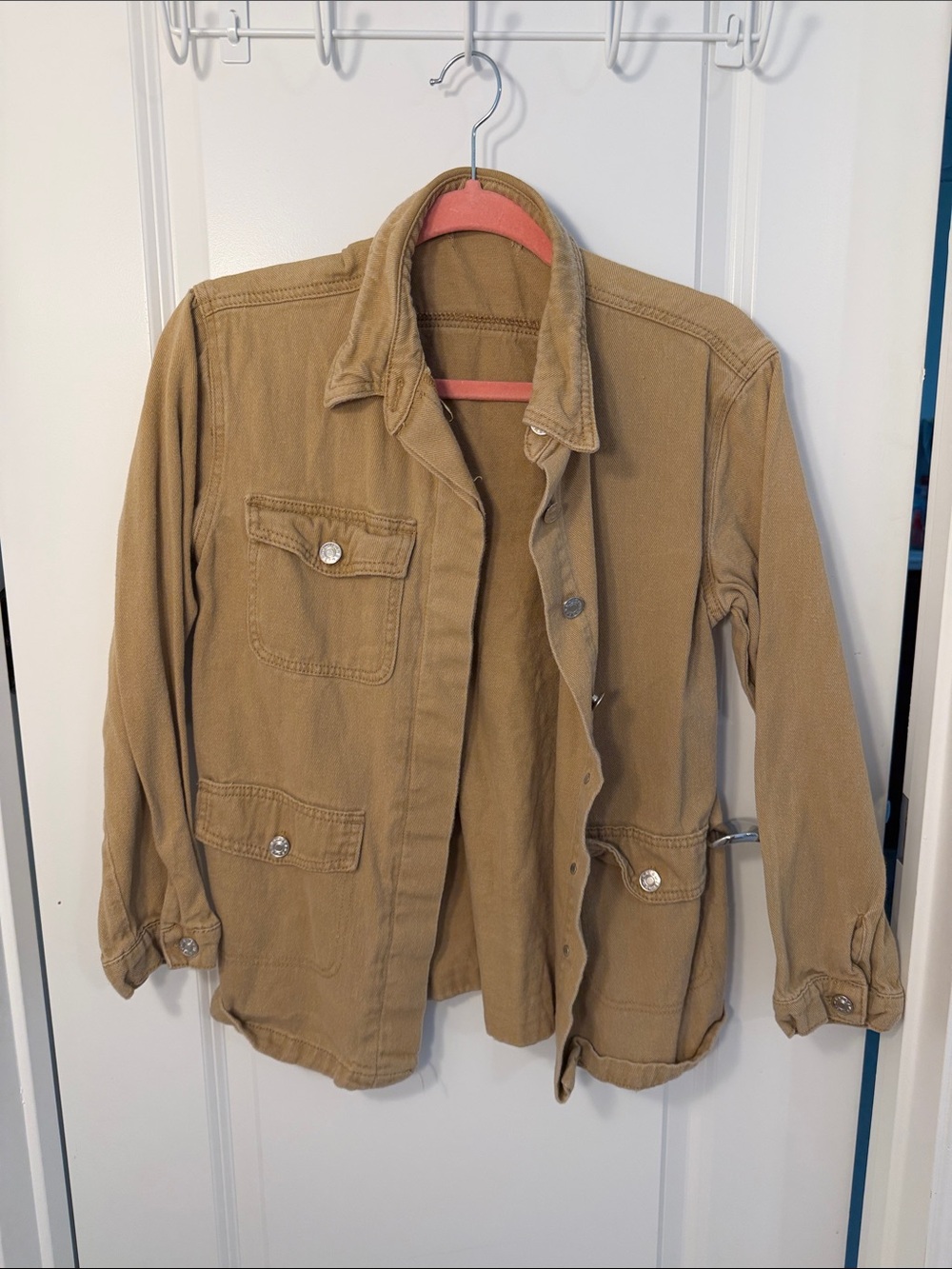 Men's Tan Utility Jacket - Casual Workwear